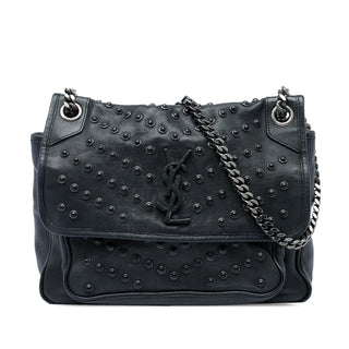 Saint Laurent Medium Studded Calfskin Niki