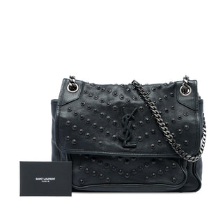 Saint Laurent Medium Studded Calfskin Niki