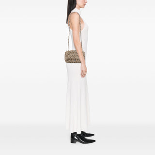 Chanel CC Quilted Sequin Embellished Satin Flap