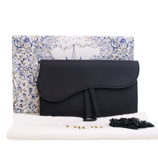 Dior Ultra Matte Saddle Long Wallet With Chain