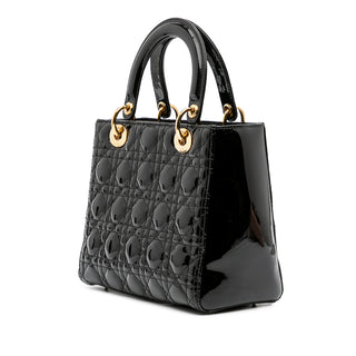 Dior Medium Patent Cannage Lady Dior