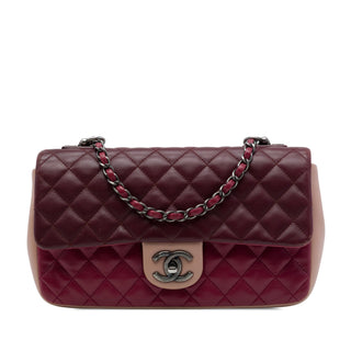 Chanel Paris Edinburgh Medium Classic Tricolor Lambskin Single Flap