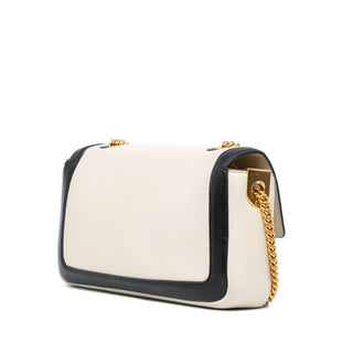 Fendi Bicolor Leather Chain Baguette