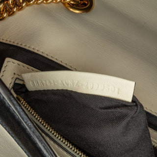 Fendi Bicolor Leather Chain Baguette