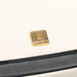 Fendi Bicolor Leather Chain Baguette