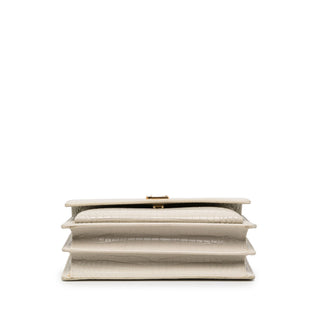 Saint Laurent Medium Croc Embossed Leather Monogram Sunset Crossbody