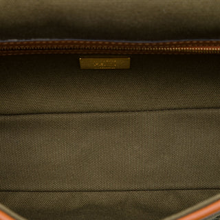 Fendi Zucca Embroidered Canvas Baguette Satchel
