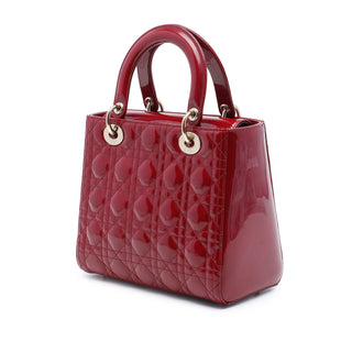 Dior Medium Patent Cannage Lady Dior