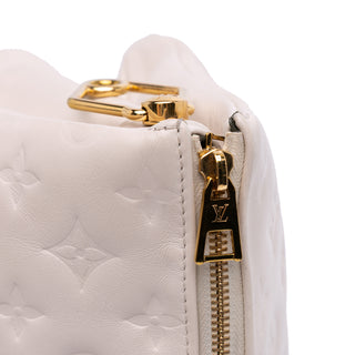 Louis Vuitton Monogram Embossed Puffy Lambskin Coussin PM