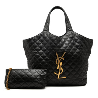 Saint Laurent Maxi Quilted Lambskin Icare Shopping Tote