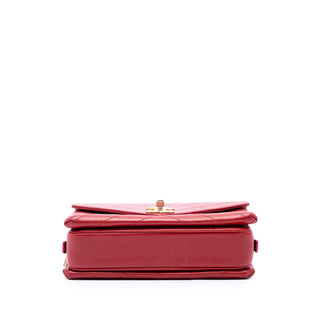 Chanel Small Chevron Lambskin Stitched Envelope Flap