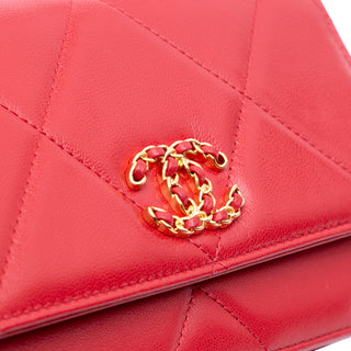 Chanel Quilted Goatskin 19 Wallet on Chain
