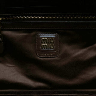 Miu Miu Large Naplak Patent Logo Beau Handbag