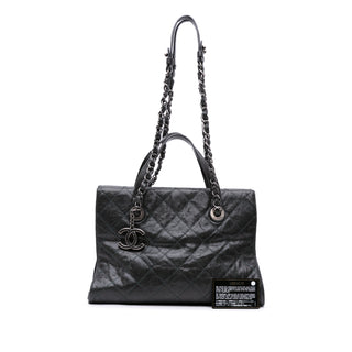 Chanel CC Quilted Crumpled Caviar Crave Tote