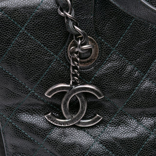 Chanel CC Quilted Crumpled Caviar Crave Tote