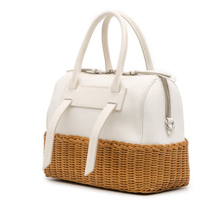 Miu Miu Trimmed Leather Top Handle Bag