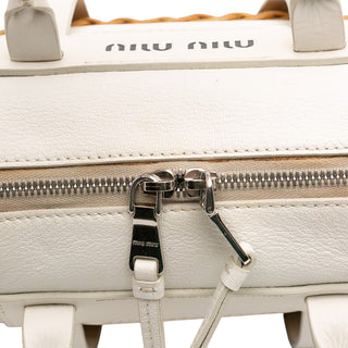 Miu Miu Trimmed Leather Top Handle Bag