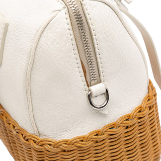 Miu Miu Trimmed Leather Top Handle Bag
