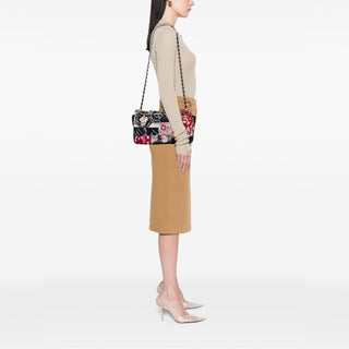 Chanel Jumbo Printed Nylon and Jersey Patchwork Single Flap