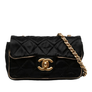 Chanel Extra Mini Quilted Satin Flap