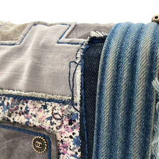 Chanel Old Medium Denim Patchwork Boy Bag