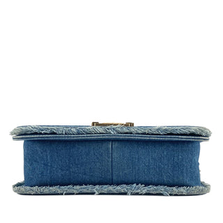 Chanel Old Medium Denim Patchwork Boy Bag