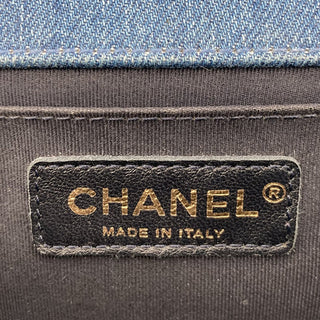 Chanel Old Medium Denim Patchwork Boy Bag