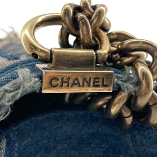 Chanel Old Medium Denim Patchwork Boy Bag