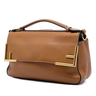 Fendi Zucca Crystal Double F Baguette Satchel