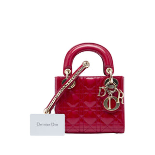 Dior Mini Patent Cannage Lady Dior