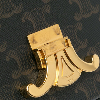 Celine Triomphe Coated Canvas Claude Shoulder Bag