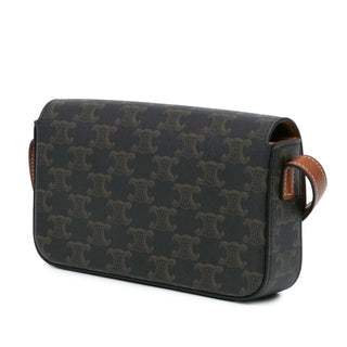 Celine Triomphe Coated Canvas Claude Shoulder Bag