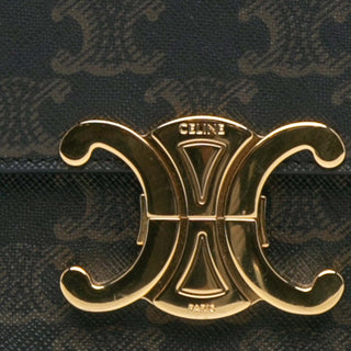 Celine Triomphe Coated Canvas Claude Shoulder Bag