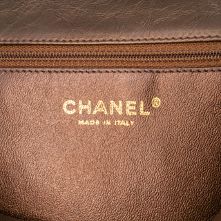 Chanel Paris Dallas Metallic Calfskin Embossed Logo Flap