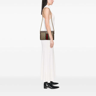Gucci Small GG Supreme Web Ophidia Chain Crossbody