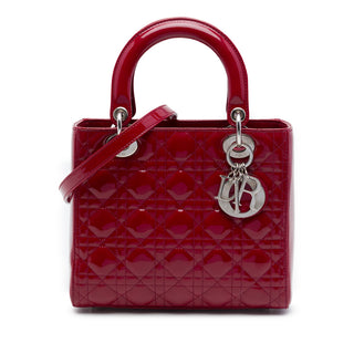 Dior Medium Patent Cannage Lady Dior