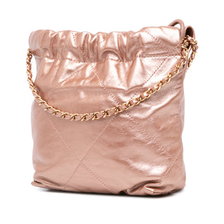 Chanel Mini Metallic Quilted Calfskin 22 Satchel