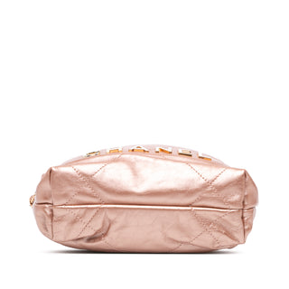 Chanel Mini Metallic Quilted Calfskin 22 Satchel