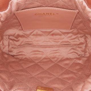 Chanel Mini Metallic Quilted Calfskin 22 Satchel