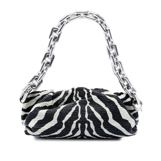 Bottega Veneta Textured Nappa Zebra Print Chain Pouch