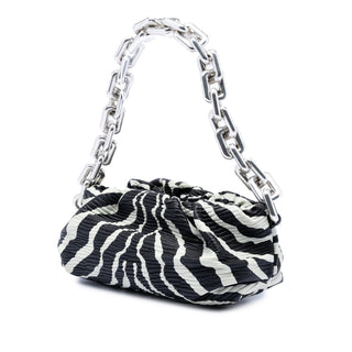Bottega Veneta Textured Nappa Zebra Print Chain Pouch