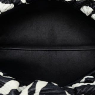 Bottega Veneta Textured Nappa Zebra Print Chain Pouch