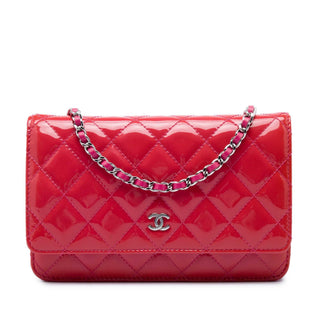 Chanel Bicolor Classic Patent Wallet on Chain