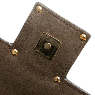 Fendi Leather Crystal Fab Crossbody