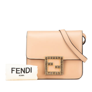Fendi Leather Crystal Fab Crossbody