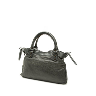 Balenciaga Lambskin Motocross Classic Town Satchel