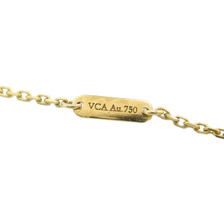 Van Cleef 18K Yellow Gold and Onyx Vintage Alhambra Pendant Necklace