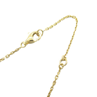 Van Cleef 18K Yellow Gold and Onyx Vintage Alhambra Pendant Necklace