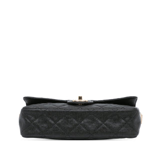 Chanel CC Bicolor Quilted Caviar Single Flap