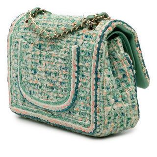 Chanel Medium Classic Quilted Tweed Braided Double Flap